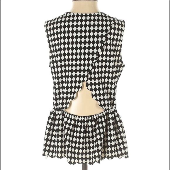 Charming Charlie Checked Open Back Top - Picture 2 of 7